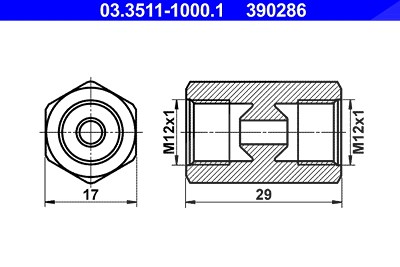 Ate Adapter, Bremsleitung [Hersteller-Nr. 03.3511-1000.1] von ATE
