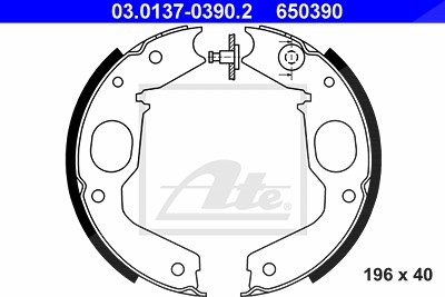 Ate Bremsbackensatz, Feststellbremse [Hersteller-Nr. 03.0137-0390.2] für Mitsubishi von ATE