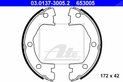 Ate Bremsbackensatz, Feststellbremse [Hersteller-Nr. 03.0137-3005.2] für Iveco von ATE