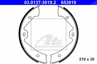 Ate Bremsbackensatz, Feststellbremse [Hersteller-Nr. 03.0137-3019.2] für Porsche, VW von ATE