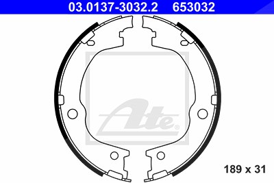 Ate Bremsbackensatz, Feststellbremse [Hersteller-Nr. 03.0137-3032.2] für Hyundai von ATE