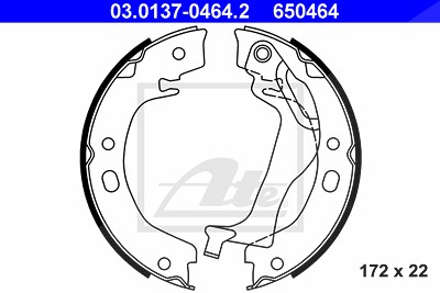 Ate Bremsbackensatz, Feststellbremse [Hersteller-Nr. 03.0137-0464.2] für Toyota von ATE