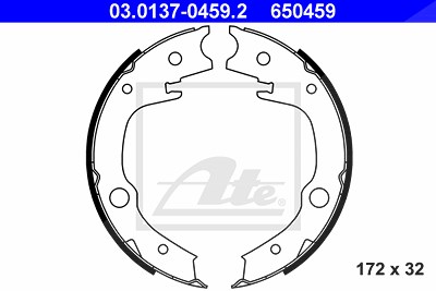 Ate Bremsbackensatz, Feststellbremse [Hersteller-Nr. 03.0137-0459.2] für Toyota von ATE