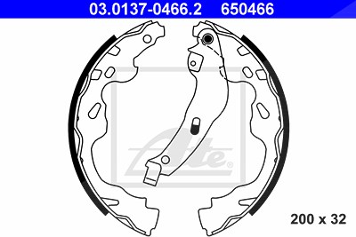 Ate Bremsbackensatz [Hersteller-Nr. 03.0137-0466.2] für Toyota, Suzuki, Opel, Peugeot, Citroën von ATE