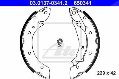 Ate Bremsbackensatz [Hersteller-Nr. 03.0137-0341.2] für Citroën, Peugeot von ATE