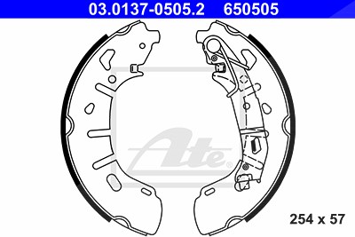 Ate Bremsbackensatz [Hersteller-Nr. 03.0137-0505.2] für Fiat, Opel von ATE