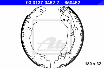 Ate Bremsbackensatz [Hersteller-Nr. 03.0137-0462.2] für Fiat, Ford von ATE