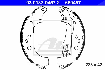 Ate Bremsbackensatz [Hersteller-Nr. 03.0137-0457.2] für Opel, Fiat, Lancia von ATE