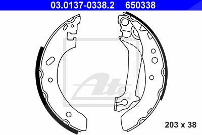 Ate Bremsbackensatz [Hersteller-Nr. 03.0137-0338.2] für Ford von ATE