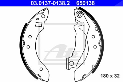 Ate Bremsbackensatz [Hersteller-Nr. 03.0137-0138.2] für Ford von ATE