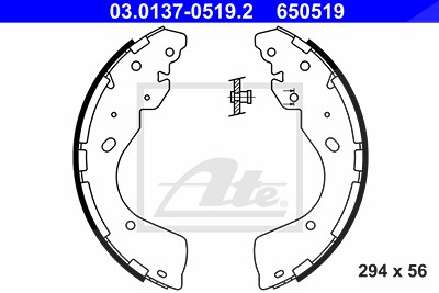 Ate Bremsbackensatz [Hersteller-Nr. 03.0137-0519.2] für Ford, Nissan, Renault von ATE