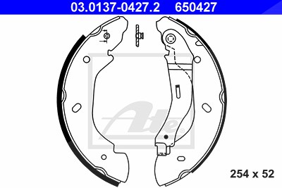 Ate Bremsbackensatz [Hersteller-Nr. 03.0137-0427.2] für Ford von ATE