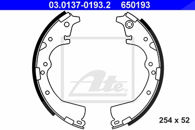 Ate Bremsbackensatz [Hersteller-Nr. 03.0137-0193.2] für Toyota von ATE