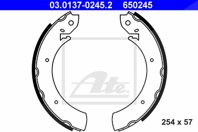 Ate Bremsbackensatz [Hersteller-Nr. 03.0137-0245.2] für Mercedes-Benz von ATE