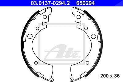 Ate Bremsbackensatz [Hersteller-Nr. 03.0137-0294.2] für Honda von ATE