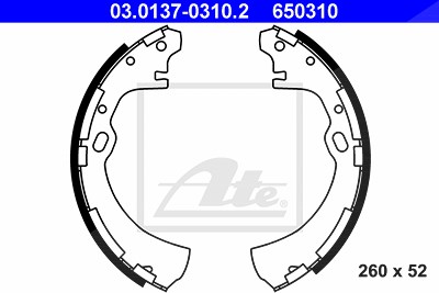 Ate Bremsbackensatz [Hersteller-Nr. 03.0137-0310.2] für Nissan von ATE