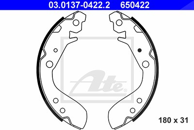 Ate Bremsbackensatz [Hersteller-Nr. 03.0137-0422.2] für Honda von ATE