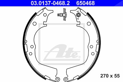 Ate Bremsbackensatz [Hersteller-Nr. 03.0137-0468.2] für Toyota von ATE