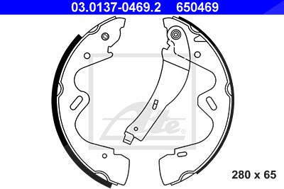 Ate Bremsbackensatz [Hersteller-Nr. 03.0137-0469.2] für Nissan von ATE