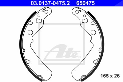 Ate Bremsbackensatz [Hersteller-Nr. 03.0137-0475.2] für Daihatsu von ATE