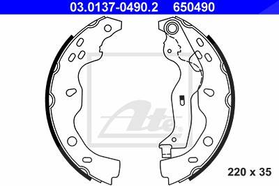 Ate Bremsbackensatz [Hersteller-Nr. 03.0137-0490.2] für Fiat, Suzuki von ATE