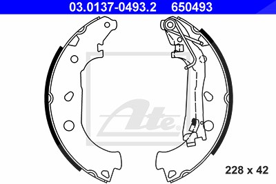 Ate Bremsbackensatz [Hersteller-Nr. 03.0137-0493.2] für Fiat, Citroën, Peugeot von ATE