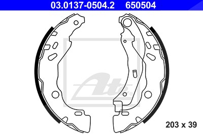 Ate Bremsbackensatz [Hersteller-Nr. 03.0137-0504.2] für Citroën, Ds, Peugeot von ATE