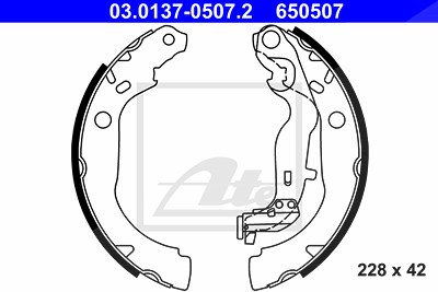 Ate Bremsbackensatz [Hersteller-Nr. 03.0137-0507.2] für Dacia von ATE