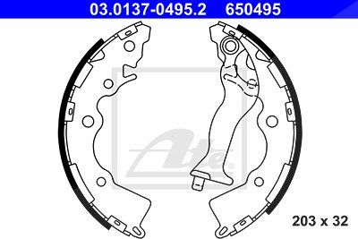 Ate Bremsbackensatz [Hersteller-Nr. 03.0137-0495.2] für Kia, Hyundai von ATE