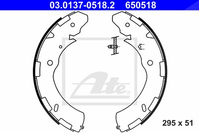 Ate Bremsbackensatz [Hersteller-Nr. 03.0137-0518.2] für Fiat, Mitsubishi von ATE