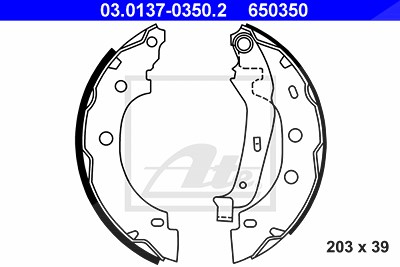 Ate Bremsbackensatz [Hersteller-Nr. 03.0137-0350.2] für Nissan, Renault von ATE