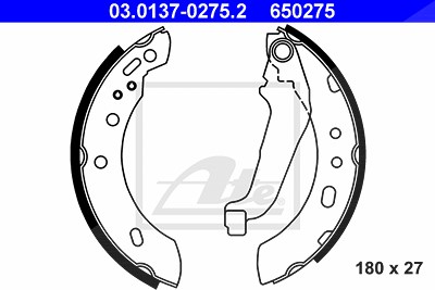 Ate Bremsbackensatz [Hersteller-Nr. 03.0137-0275.2] für Nissan von ATE