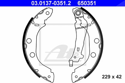 Ate Bremsbackensatz [Hersteller-Nr. 03.0137-0351.2] für Nissan, Renault von ATE