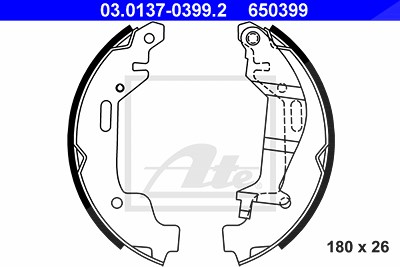 Ate Bremsbackensatz [Hersteller-Nr. 03.0137-0399.2] für Opel, Vauxhall von ATE