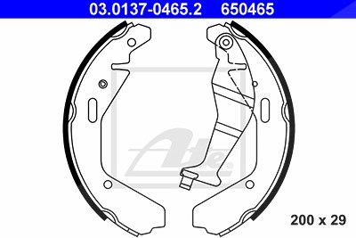 Ate Bremsbackensatz [Hersteller-Nr. 03.0137-0465.2] für Opel, Subaru, Suzuki von ATE