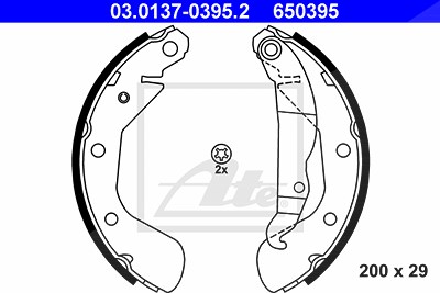 Ate Bremsbackensatz [Hersteller-Nr. 03.0137-0395.2] für Opel von ATE