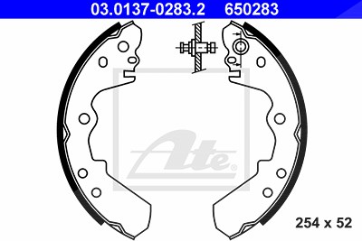 Ate Bremsbackensatz [Hersteller-Nr. 03.0137-0283.2] für Opel von ATE