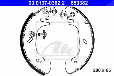 Ate Bremsbackensatz [Hersteller-Nr. 03.0137-0382.2] für Opel, Renault, Vauxhall von ATE