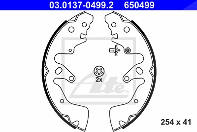 Ate Bremsbackensatz [Hersteller-Nr. 03.0137-0499.2] für Suzuki von ATE