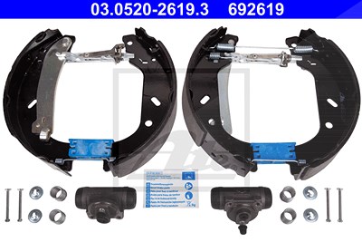 Ate Bremsbackensatz TopKit [Hersteller-Nr. 03.0520-2619.3] für Citroën, Fiat, Lancia, Peugeot von ATE