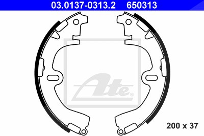 Ate Bremsbackensatz [Hersteller-Nr. 03.0137-0313.2] für Toyota von ATE