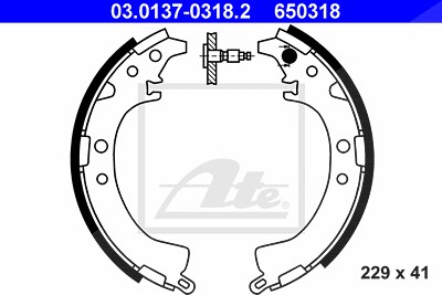 Ate Bremsbackensatz [Hersteller-Nr. 03.0137-0318.2] für Toyota von ATE