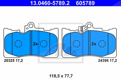 Ate Bremsbelagsatz, Scheibenbremse [Hersteller-Nr. 13.0460-5789.2] für Lexus von ATE