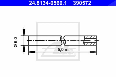 Ate Bremsleitung Ø6,0mm 5 Meter [Hersteller-Nr. 24.8134-0560.1] von ATE