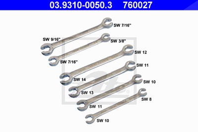 Ate Bremsleitungs-Schlüsselsatz [Hersteller-Nr. 03.9310-0050.3] von ATE