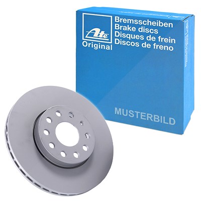 Ate 1x Bremsscheibe Hinterachse Belüftet [Hersteller-Nr. 24.0128-0169.1] für Audi, Porsche, VW von ATE