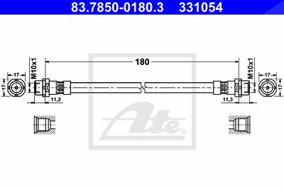 Ate Bremsschlauch [Hersteller-Nr. 83.7850-0180.3] für BMW von ATE