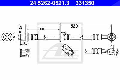 Ate Bremsschlauch [Hersteller-Nr. 24.5262-0521.3] für Daihatsu von ATE