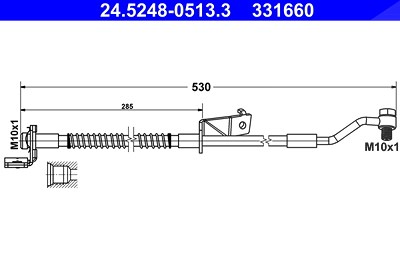 Ate Bremsschlauch [Hersteller-Nr. 24.5248-0513.3] für Hyundai von ATE