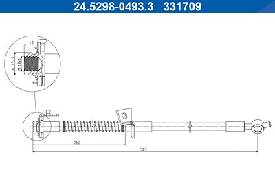 Ate Bremsschlauch [Hersteller-Nr. 24.5298-0493.3] für Hyundai, Kia von ATE